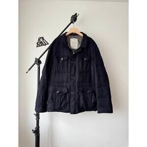 Brunello Cucinelli Cashmere Down Field Jacket Navy